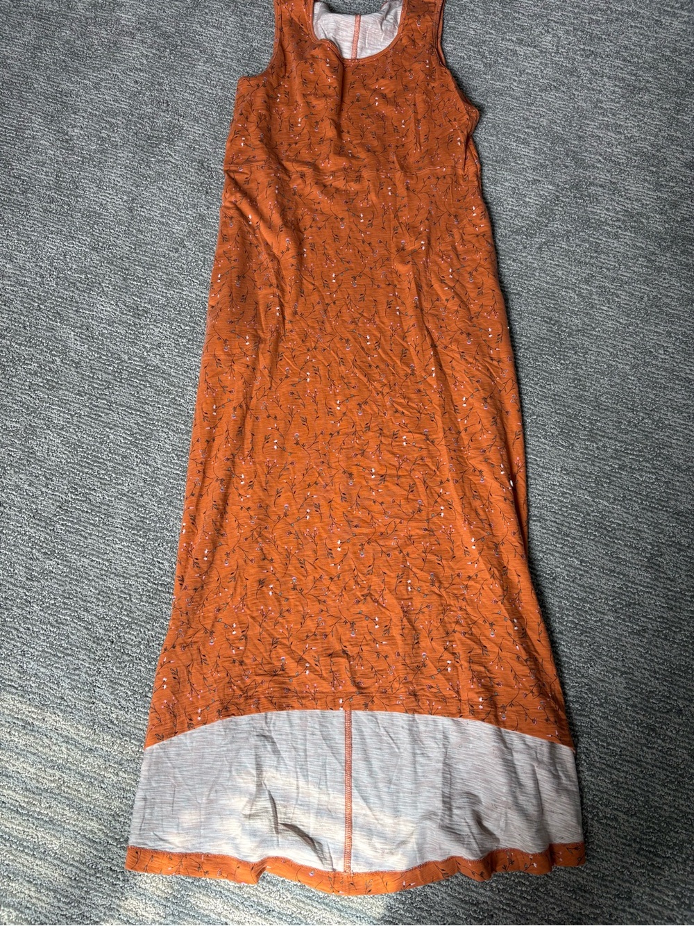Duluth Trading Co Burnt Orange Floral Maxi Dress - Picture 7 of 8